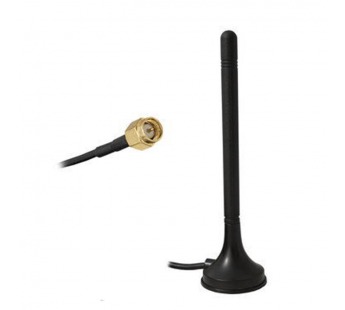 Антенна GSM внешняя, 3дБ RG174 3,0м SMA-M, RANT GSM-12 SMA-M 3м, чёрная#2099420