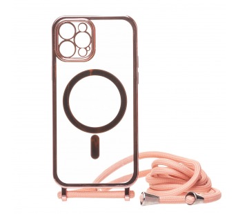 Чехол-накладка - SM016 SafeMag для "iPhone 12 Pro" на ремешке (rose gold) (215631)#1876129