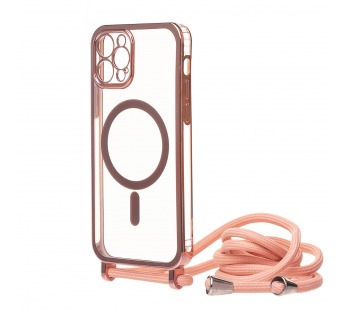 Чехол-накладка - SM016 SafeMag для "iPhone 12 Pro" на ремешке (rose gold) (215631)#1876130