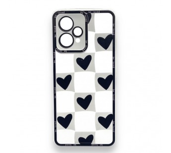 Чехол Realme 9 4G/9 Pro Plus (2022) (Full Camera/Сердце Черный) Силикон Прозрачный 1.5mm#2100043