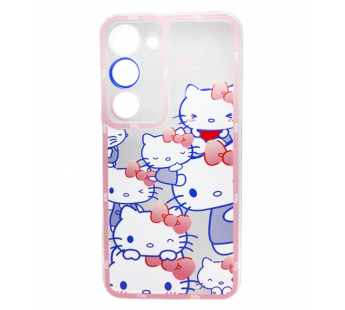 Чехол Samsung S23 5G (2023) (Full Camera/Pink Cats) Силикон Прозрачный 1.5mm#1874088