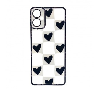 Чехол Tecno Camon 19 Neo (2022) (Full Camera/Сердце Черный) Силикон Прозрачный 1.5mm#2100052