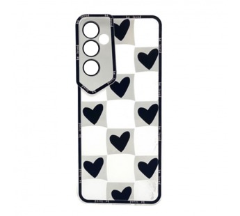 Чехол Tecno Pova Neo 2 (2022) (Full Camera/Сердце Черный) Силикон Прозрачный 1.5mm#2100054