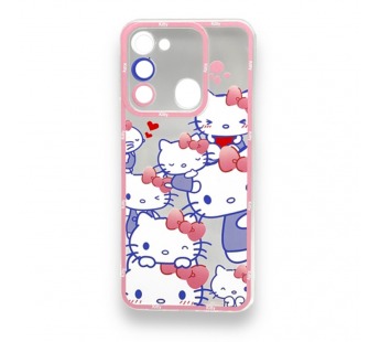 Чехол Tecno Spark GO (2022)/Spark 8C (2022) (Full Camera/Pink Cats) Силикон Прозрачный 1.5mm#2100039