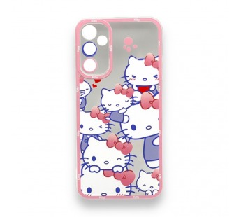 Чехол Samsung A14 4G/Samsung A14 5G (2023) (Full Camera/Pink Cats) Силикон Прозрачный 1.5mm#2099995