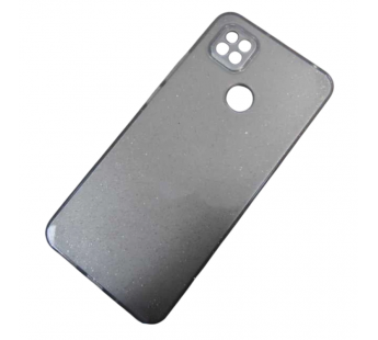 Чехол силиконовый Xiaomi Redmi 10A Fashion с блестками и защитой камеры серый#2065420