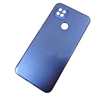 Чехол силиконовый Xiaomi Redmi 10A Fashion с блестками и защитой камеры синий#2065419