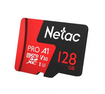 Карта памяти MicroSD 128GB Netac P500 Extreme Pro Class 10 UHS-I A1 V30 (100 Mb/s) без адаптера#1929587