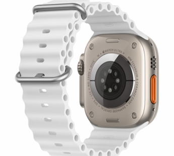 Ремешок для Apple Watch Series 42/44/45/49мм силиконовый белый#1881034