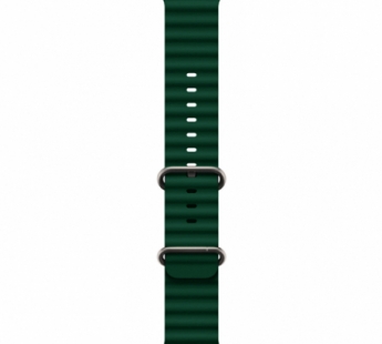 Ремешок для Apple Watch Series 42/44/45/49мм силиконовый зеленый#1881039