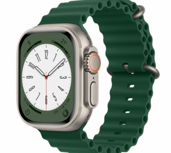 Ремешок для Apple Watch Series 42/44/45/49мм силиконовый зеленый#1881042