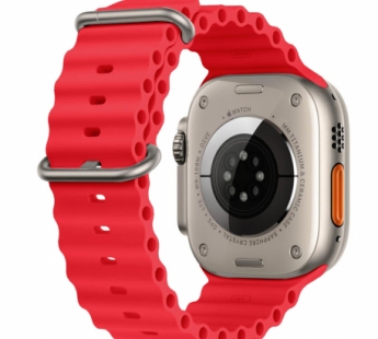 Ремешок для Apple Watch Series 42/44/45/49мм силиконовый красный#1881044