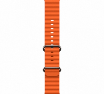 Ремешок для Apple Watch Series 42/44/45/49мм силиконовый оранжевый#1881047