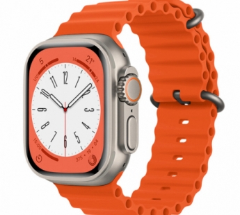 Ремешок для Apple Watch Series 42/44/45/49мм силиконовый оранжевый#1881050