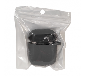 Чехол для Airpods 1/2 Silicone case, с карабином, серый#2061456