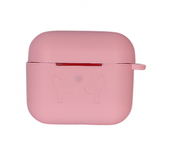 Чехол для Airpods 3 Silicone case, с карабином, розовый#2061442