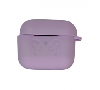 Чехол для Airpods 3 Silicone case, с карабином, светло-фиолетовый#2061440