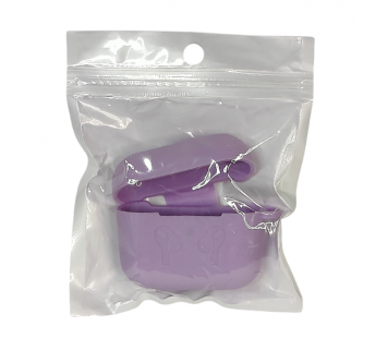 Чехол для Airpods 3 Silicone case, с карабином, светло-фиолетовый#2061441