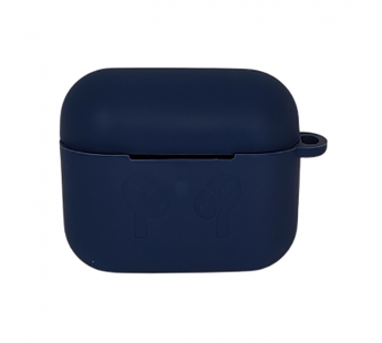 Чехол для Airpods 3 Silicone case, с карабином, темно-синий#2061438