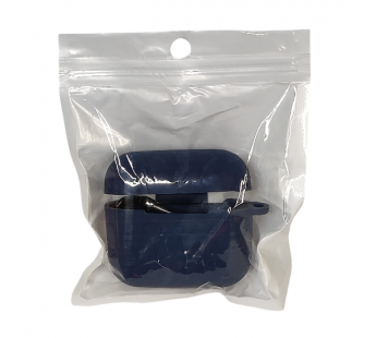 Чехол для Airpods 3 Silicone case, с карабином, темно-синий#2061439
