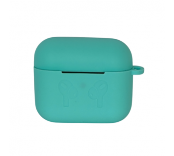 Чехол для Airpods 3 Silicone case, с карабином,мятный#2061437