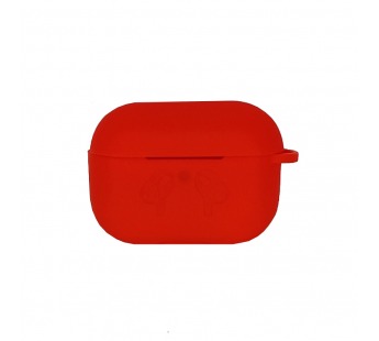 Чехол для Airpods Pro Silicone case, с карабином, красный#1881313