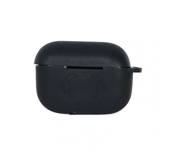 Чехол для Airpods Pro Silicone case, с карабином, черный#1881267