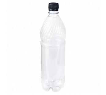 Бутылка ПЭТ 1,0л D28мм цилиндр/проз с крышкой 1/100шт#1879324
