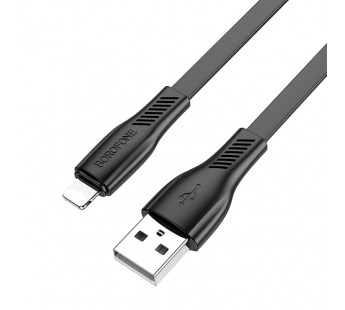 Кабель USB - Lightning Borofone BX85 "Auspicious" (2.4А, 100см) черный#1880077