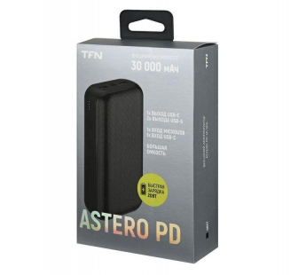 Внешний аккумулятор TFN АКБ 30000mAh Astero 30 PD black#1902411