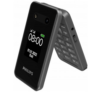 Мобильный телефон Philips E2602 Dark Gray раскладушка (2,8"/0,3МП/1800mAh)#1884153