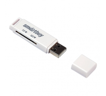 Картридер Smart Buy 715, USB 2.0 - SD/microSD, белый#2141962