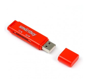 Картридер Smartbuy SD/microSD, красный (SBR-715-R)#1894969