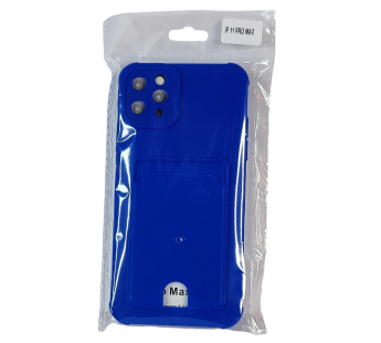 Чехол для iPhone 11 Pro Max с отделением для карт Card Case синий#2053655