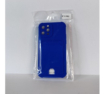 Чехол для iPhone 11 Pro с отделением для карт Card Case синий#1886660