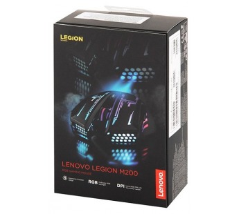 Мышь Lenovo Legion M200 RGB черный оптическая (2400dpi) USB для ноутбука (5but) GX30P93886 [05.06], шт#1886595