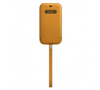 Чехол-конверт - SM001 кожаный SafeMag для "Apple iPhone 12 Pro Max" (повр. уп.) (golden oran(219392)#1885279