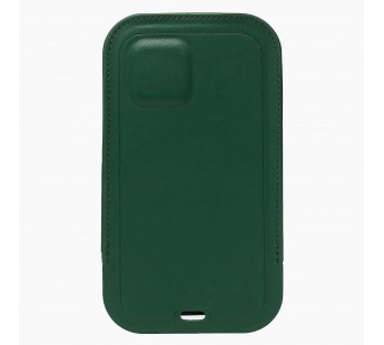 Чехол-конверт - SM001 кожаный SafeMag для "Apple iPhone 12/iPhone 12 Pro"(повр.уп) (green) (219397)#1885305