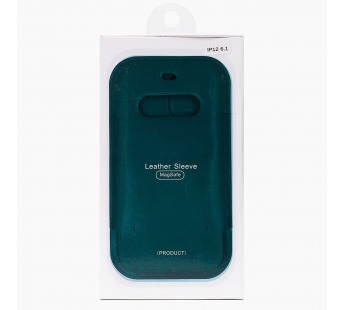 Чехол-конверт - SM001 кожаный SafeMag для "Apple iPhone 12/iPhone 12 Pro"(повр.уп) (green) (219397)#1885306