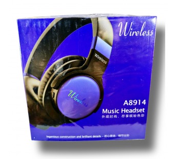 Наушники Bluetooth накладные с микрофоном A8914, цвет черный#1886593