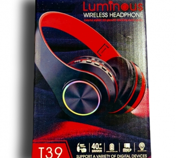 Наушники Bluetooth накладные с микрофоном T39, цвет черный#1888638