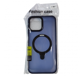 Чехол для iPhone 12 Pro Max Magsafe/подставка темно-прозрачный синий#2037546