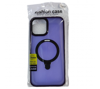 Чехол для iPhone 12 Pro Max Magsafe/подставка темно-прозрачный фиолетовый#2037545