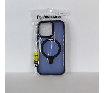 Чехол для iPhone 13 Pro Magsafe/подставка темно-прозрачный синий#1992543