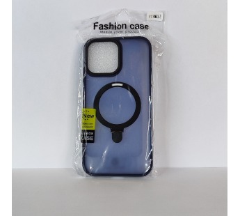 Чехол для iPhone 13 Pro Max Magsafe/подставка темно-прозрачный синий#1992540