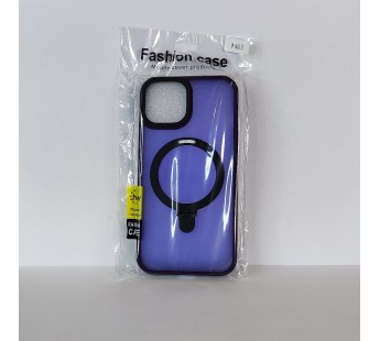 Чехол для iPhone 14 Magsafe/подставка темно-прозрачный фиолетовый#1886398