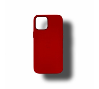 Чехол для iPhone 14 кожаный Magsafe, красный#1886344