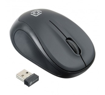 Мышь Оклик 665MW черный оптическая (1600dpi) беспроводная USB для ноутбука (3but) [08.06], шт#1885574