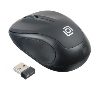 Мышь Оклик 665MW черный оптическая (1600dpi) беспроводная USB для ноутбука (3but) [08.06], шт#1885575