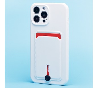 Чехол-накладка - SC304 с картхолдером для "Apple iPhone 13 Pro Max" (white) (218013)#1888805